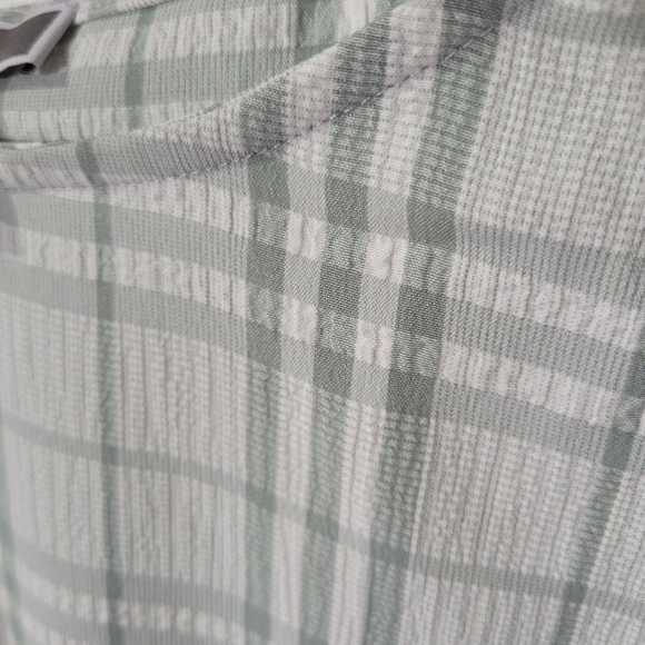 Chelsea28 Gray Plaid Faux Wrap Dress 3/4 sleeve Women's NWT - Picture 5 of 13